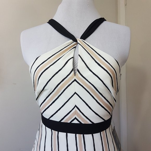 Lulu's White Striped Halter Dress - Picture 2 of 5